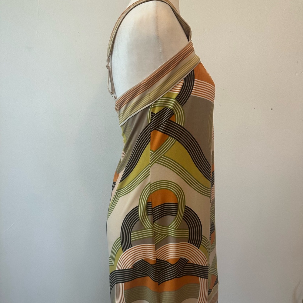 Bcbg Abstract Mod Geometric Pattern Halter Dress - image 8